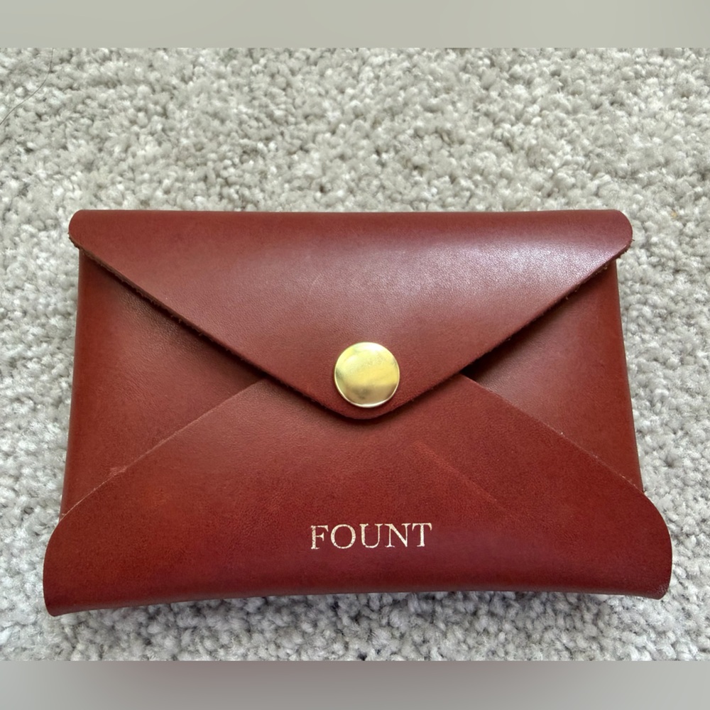Fount Leather Envelope Wallet in Hazelnut